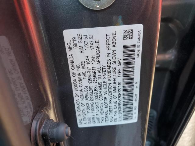 2HKRW6H32KH227140 - 2019 HONDA CR-V LX GRAY photo 13