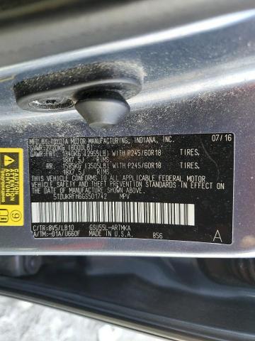 5TDJKRFH6GS501742 - 2016 TOYOTA HIGHLANDER XLE 蓝色 照片 13