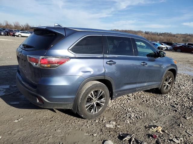 5TDJKRFH6GS501742 - 2016 TOYOTA HIGHLANDER XLE 蓝色 照片 3
