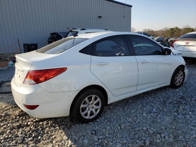 KMHCT4AE0EU588659 - 2014 HYUNDAI ACCENT GLS WHITE photo 3