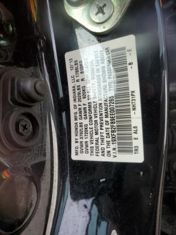 19XFB2F89EE007265 - 2014 HONDA CIVIC EX BLACK photo 12