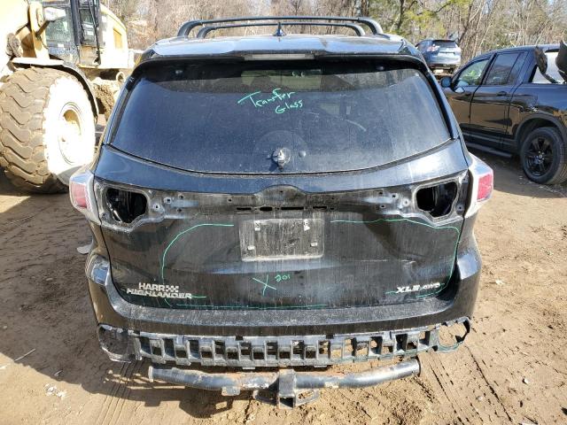 5TDJKRFH3ES068474 - 2014 TOYOTA HIGHLANDER XLE BLACK photo 6