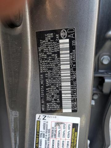 2T1KR30E38C708773 - 2008 TOYOTA COROLLA MA XR GRAY photo 12