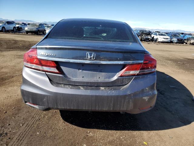 19XFB2F57EE020604 - 2014 HONDA CIVIC LX GRAY photo 6