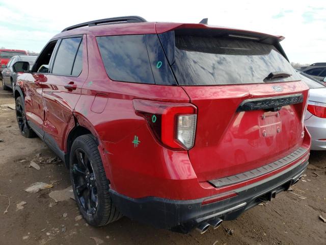 1FM5K8GC3MGB60249 - 2021 FORD EXPLORER ST RED photo 2