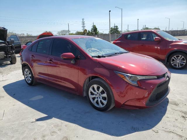 JTDEPMAE3NJ207793 - 2022 TOYOTA COROLLA LE RED photo 4