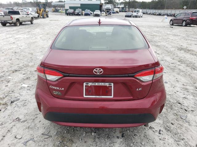 JTDEPMAE1NJ211857 - 2022 TOYOTA COROLLA LE BURGUNDY photo 6