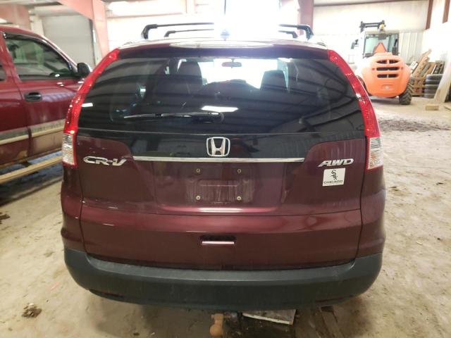 5J6RM4H77CL027293 - 2012 HONDA CR-V EXL MAROON photo 6