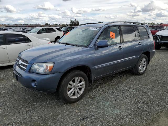 JTEDW21A060007165 - 2006 TOYOTA HIGHLANDER HYBRID BLUE photo 1