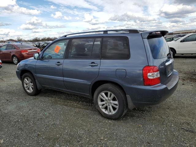 JTEDW21A060007165 - 2006 TOYOTA HIGHLANDER HYBRID BLUE photo 2