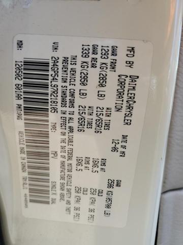 2A4GP54L97R218105 - 2007 CHRYSLER TOWN & COU TOURING 白色 照片 13