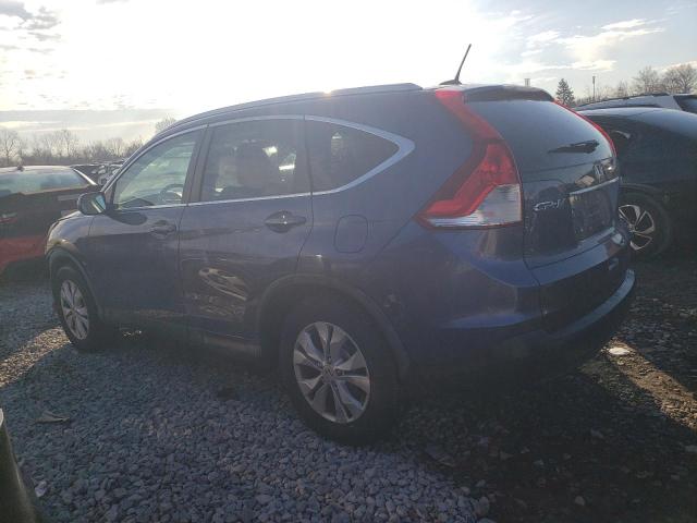 2HKRM4H79DH692000 - 2013 HONDA CR-V EXL BLUE photo 2