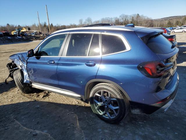 5UX53DP0XR9T92762 - 2024 BMW X3 XDRIVE30I BLUE photo 2