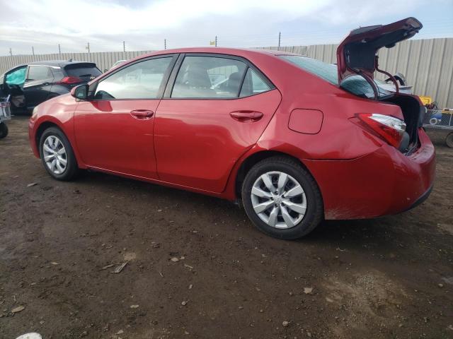 5YFBURHE3GP400880 - 2016 TOYOTA COROLLA L RED photo 2