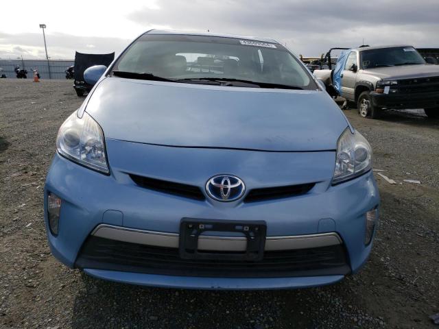 JTDKN3DP2E3058104 - 2014 TOYOTA PRIUS PLUG TURQUOISE photo 5