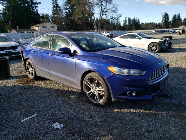 3FA6P0D95DR193076 - 2013 FORD FUSION TITANIUM BLUE photo 4