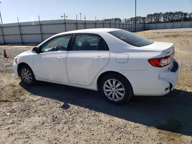 2T1BU4EE4DC063493 - 2013 TOYOTA COROLLA BASE WHITE photo 2