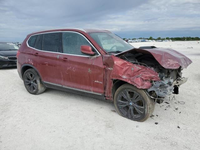 5UXWX7C59CL735986 - 2012 BMW X3 XDRIVE35I MAROON photo 4