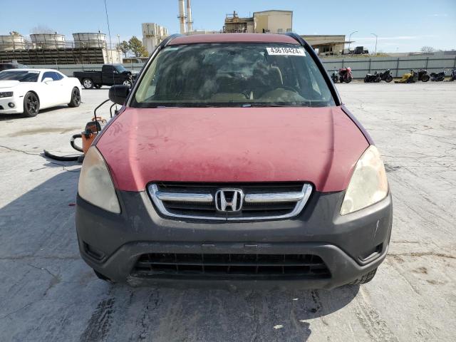 JHLRD68492C007457 - 2002 HONDA CR-V LX BURGUNDY photo 5