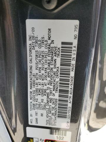 5TETX4CN8AZ676589 - 2010 TOYOTA TACOMA ACCESS CAB Сұр фото 12