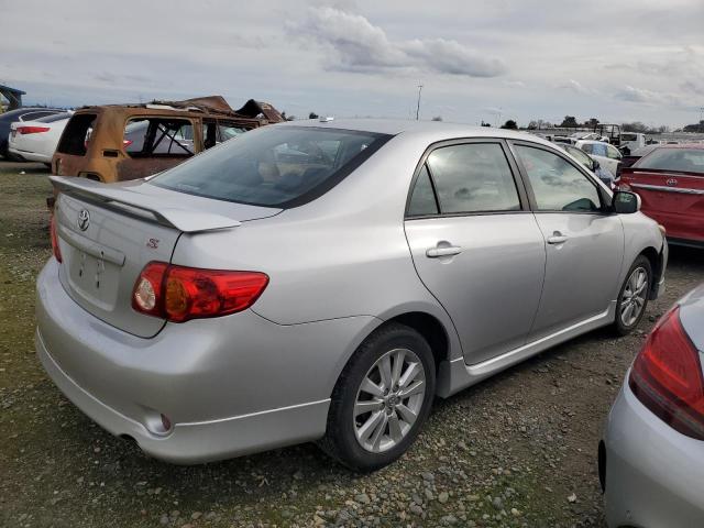 2T1BU4EE2AC468103 - 2010 TOYOTA COROLLA BASE SILVER photo 3
