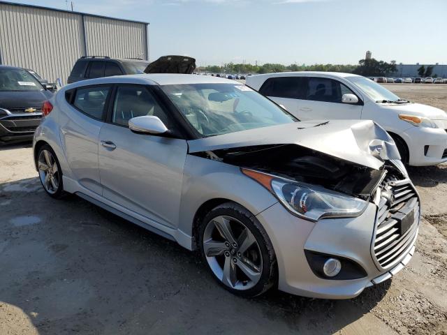 KMHTC6AE5DU115902 - 2013 HYUNDAI VELOSTER TURBO SILVER photo 4