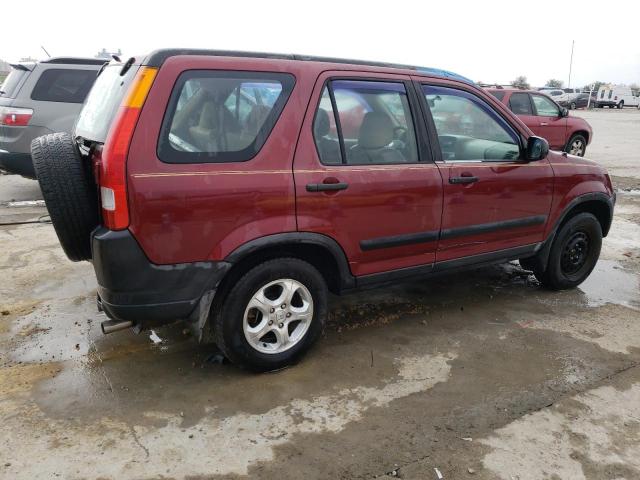 SHSRD78424U235561 - 2004 HONDA CR-V LX BURGUNDY photo 3