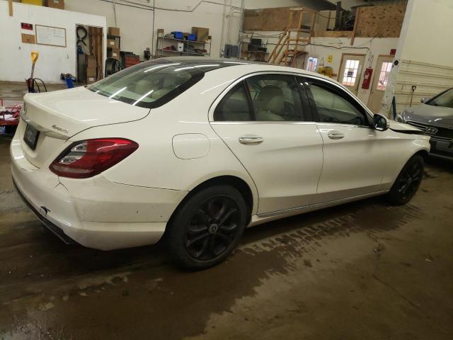 55SWF4KB4FU096089 - 2015 MERCEDES-BENZ C 300 4MATIC WHITE photo 3