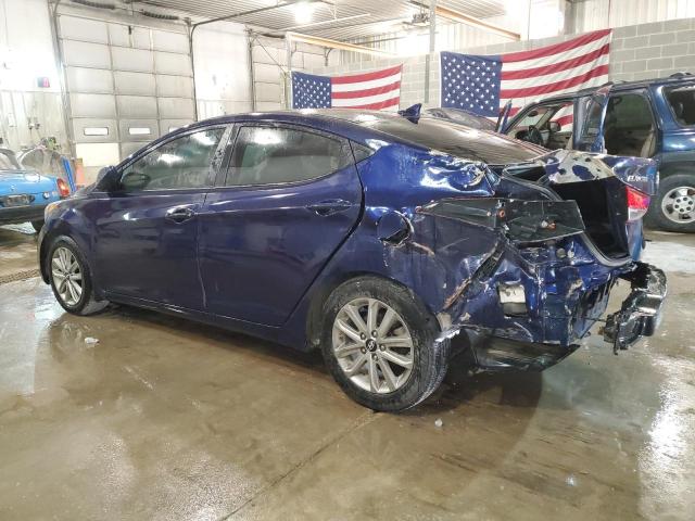 5NPDH4AE1EH474755 - 2014 HYUNDAI ELANTRA SE BLUE photo 2