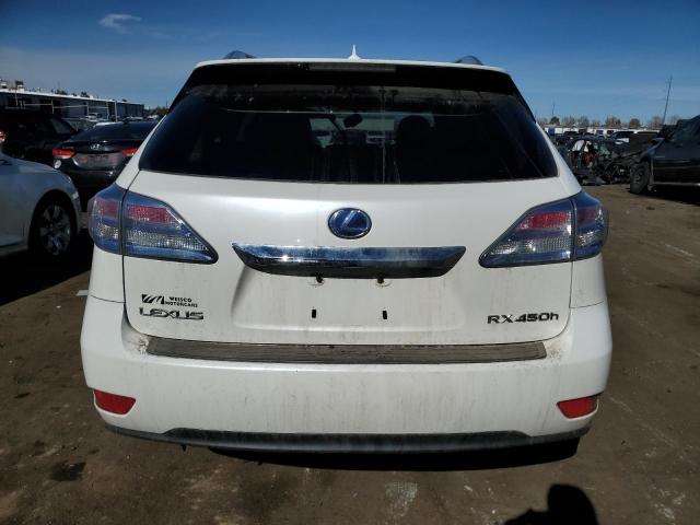 JTJBC1BA2A2012536 - 2010 LEXUS RX 450 WHITE photo 6