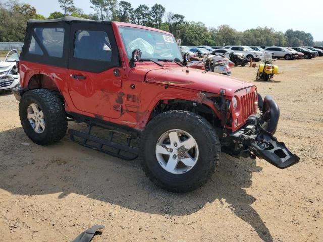 1C4GJWAG2EL190030 - 2014 JEEP WRANGLER SPORT RED photo 4