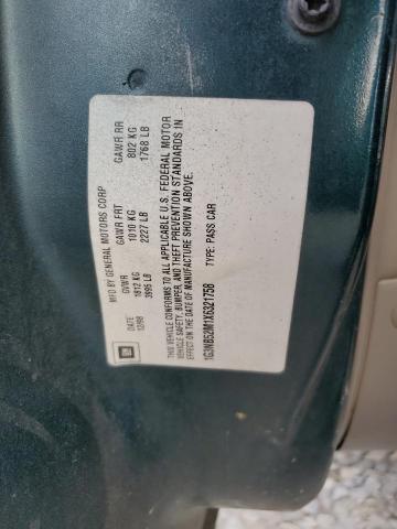 1G3NB52M1X6321758 - 1999 OLDSMOBILE CUTLASS GL მწვანე ფოტო 12