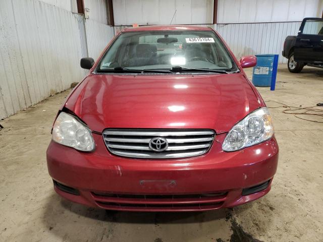 2T1BR32E84C286314 - 2004 TOYOTA COROLLA CE RED photo 5