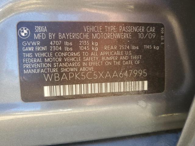 WBAPK5C5XAA647995 - 2010 BMW 328 XI SULEV BLUE photo 12