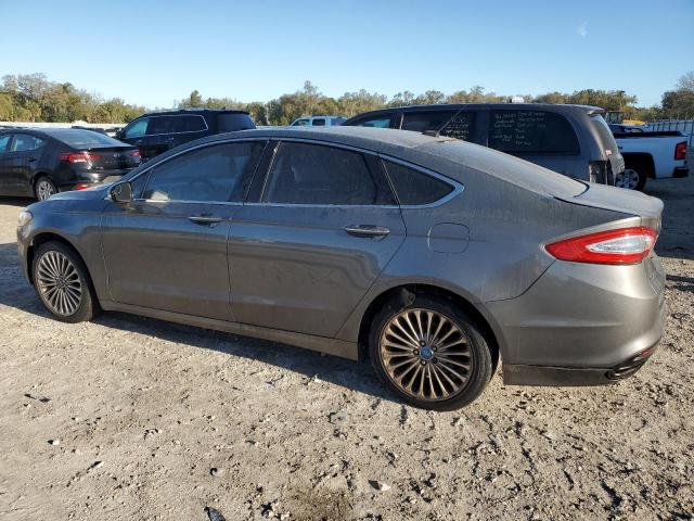 3FA6P0K93ER115836 - 2014 FORD FUSION TITANIUM GRAY photo 2