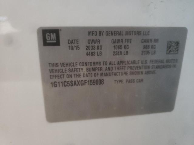 1G11C5SAXGF159008 - 2016 CHEVROLET MALIBU LIM LT WHITE photo 13