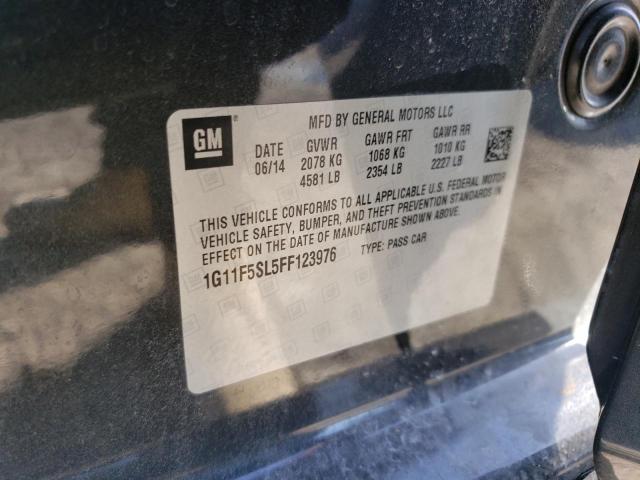 1G11F5SL5FF123976 - 2015 CHEVROLET MALIBU LTZ 石墨色 照片 12