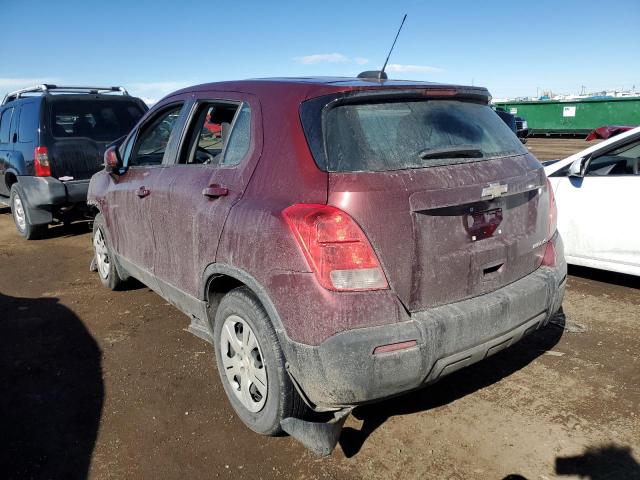 3GNCJKSB7GL253485 - 2016 CHEVROLET TRAX LS BURGUNDY photo 2