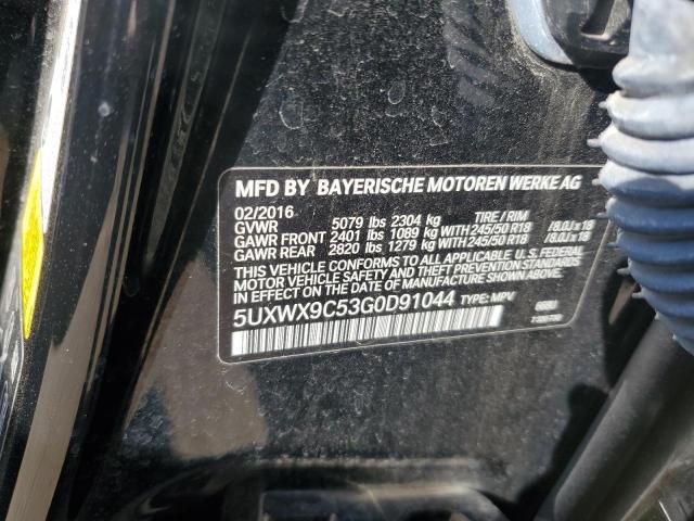 5UXWX9C53G0D91044 - 2016 BMW X3 XDRIVE28I BLACK photo 12