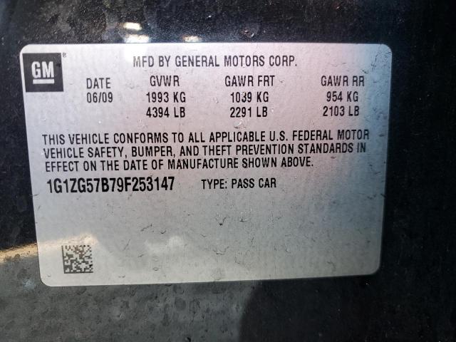 1G1ZG57B79F253147 - 2009 CHEVROLET MALIBU LS1 LS BLACK photo 12