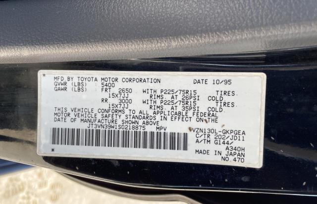 JT3VN39W1S0218875 - 1995 TOYOTA 4RUNNER VN39 SR5 黑色 照片 10