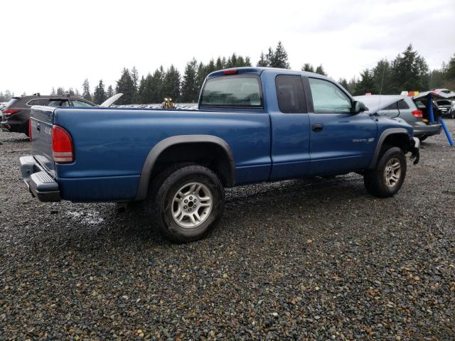 1B7GG12X72S600662 - 2002 DODGE DAKOTA BASE BLUE photo 3