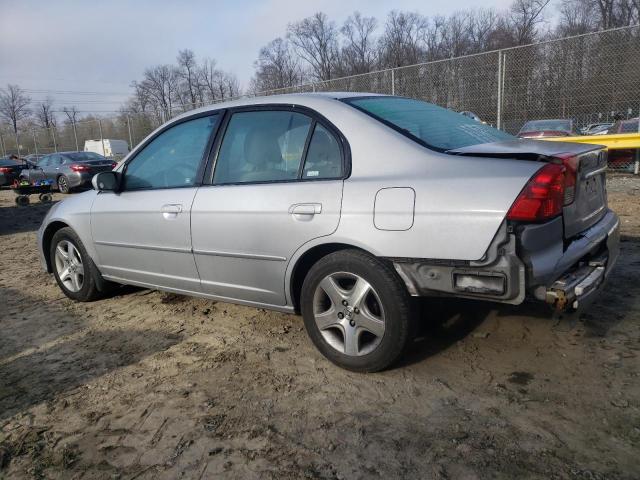 2HGES26795H502106 - 2005 HONDA CIVIC EX SILVER photo 2