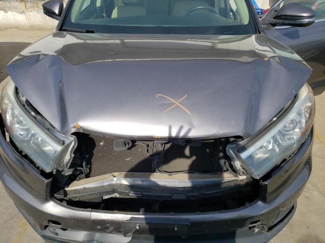 5TDKKRFH6FS092659 - 2015 TOYOTA HIGHLANDER XLE CHARCOAL photo 12