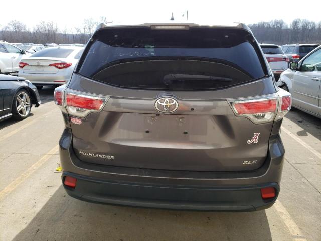 5TDKKRFH6FS092659 - 2015 TOYOTA HIGHLANDER XLE CHARCOAL photo 6