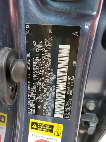 5TDZA3EHXDS044840 - 2013 TOYOTA HIGHLANDER BASE أزرق صورة 12