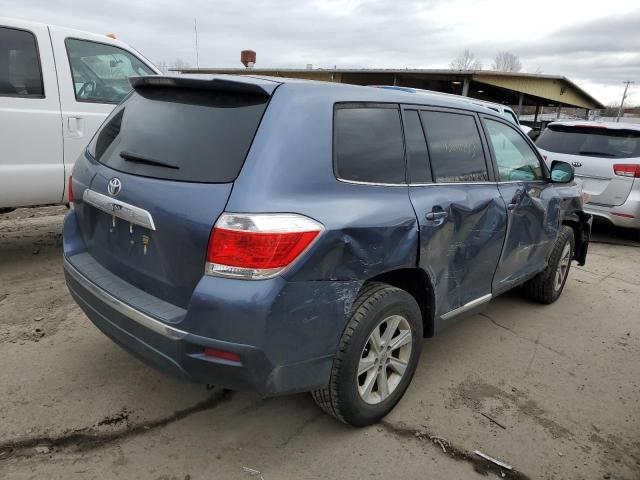5TDZA3EHXDS044840 - 2013 TOYOTA HIGHLANDER BASE أزرق صورة 3