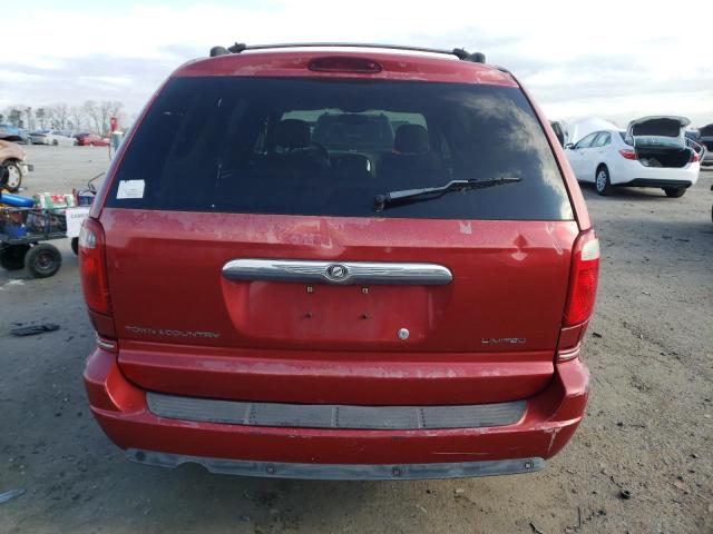2C4GP64L35R174157 - 2005 CHRYSLER TOWN & COU LIMITED RED photo 6