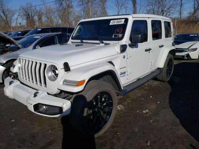 1C4JJXP6XNW236020 - 2022 JEEP WRANGLER U SAHARA 4XE WHITE photo 1