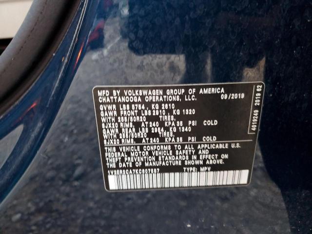 1V2ER2CA7KC607587 - 2019 VOLKSWAGEN ATLAS SEL Mavi foto 14